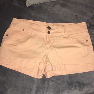 Peach cream stretchy shorts!